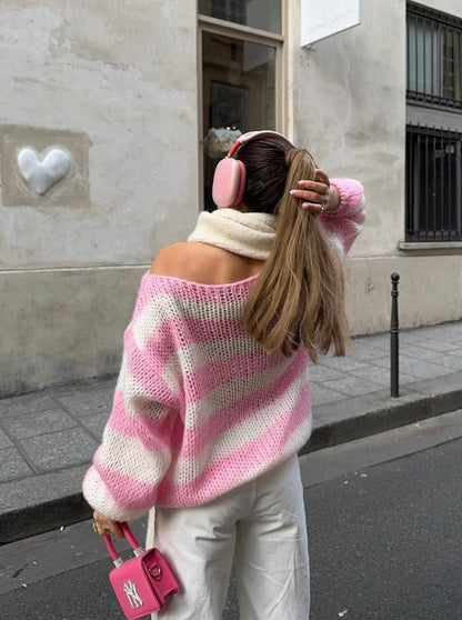 Gestreepte Knit Sweater